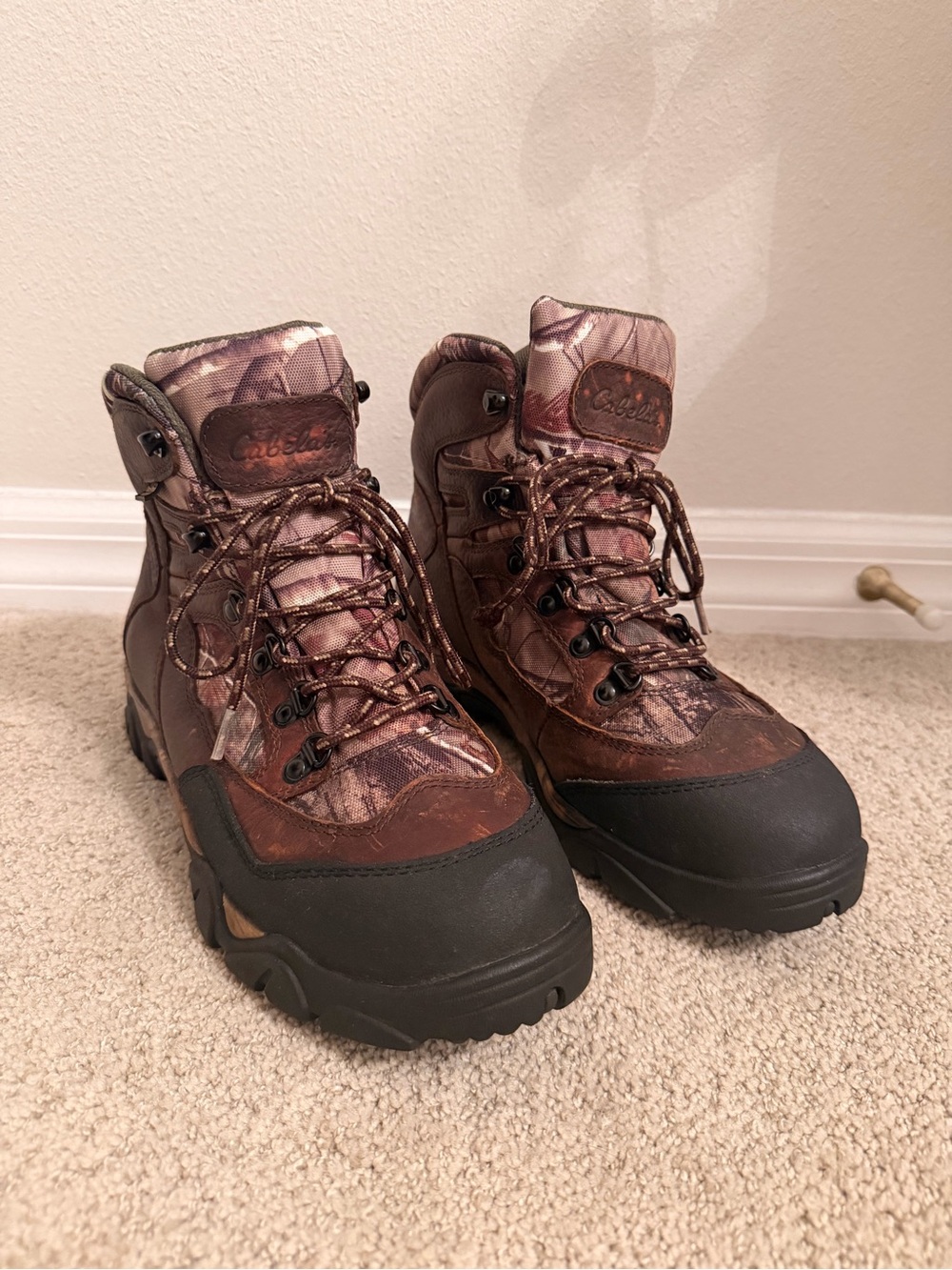 Cabela's Brown & Black Men's Camouflage Waterproof Hunting Boots